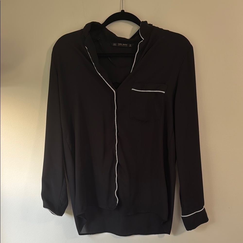Zara Black and White Casual Shirt